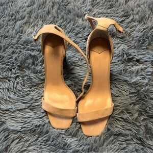 Revolve Tony Bianco Beige Suede High Heel Sandals Size 7.5